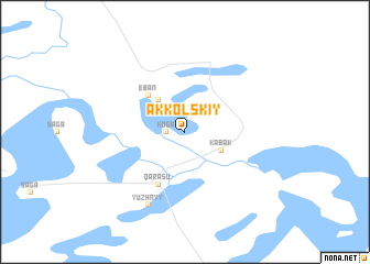 map of Akkolʼskiy