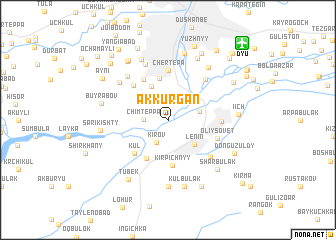 map of Ak-Kurgan