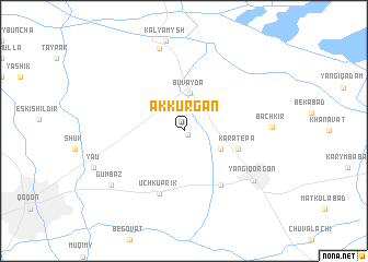 map of Akkurgan