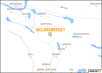map of Åklangberget