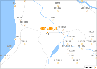 map of Akmenāji