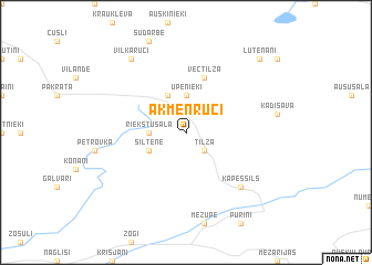 map of Akmeņrūči