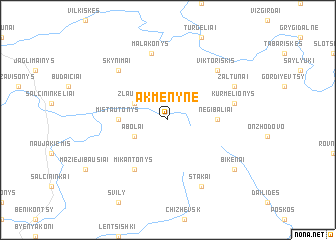 map of Akmenynė