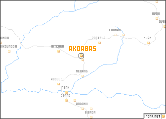 map of Akoabas