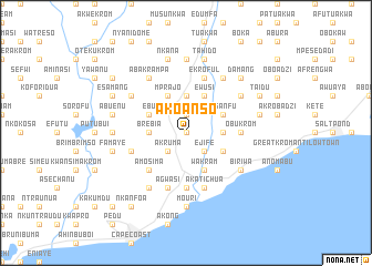 map of Akoanso