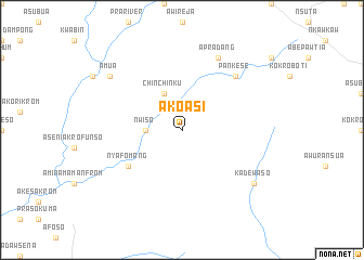 map of Akoasi