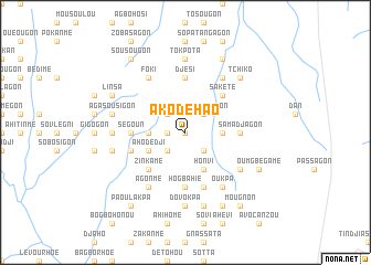 map of Akodéhao
