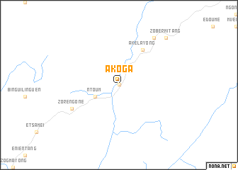 map of Akoga