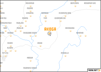 map of Akoga