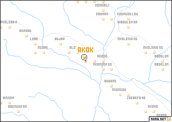 map of Akok
