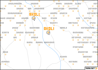 map of Akoli