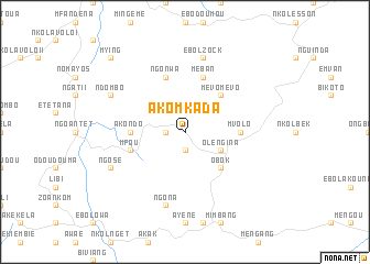 map of Akomkada