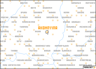 map of Akomnyina