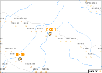 map of Akom