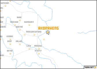 map of Akoraweng