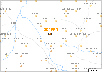 map of Akören