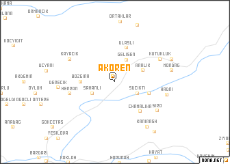 map of Akören