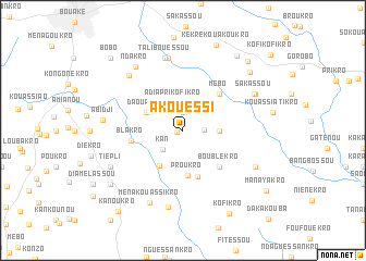 map of Akouessi