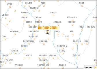 map of Akoumanou