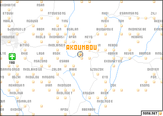 map of Akoumbou