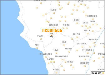 map of Akoursos