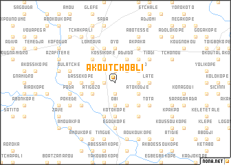 map of Akoutchobli