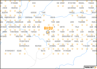 map of Akov