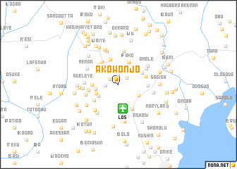 map of Akowonjo