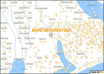 map of Akpotoenu New Town