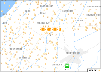 map of Akramābād