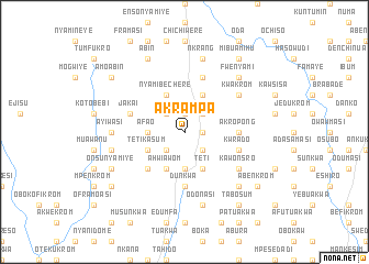 map of Akrampa