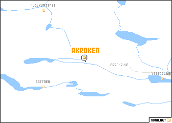 map of Åkroken