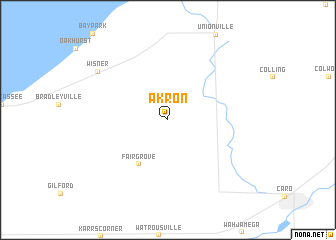 map of Akron