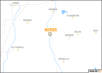 map of Akron