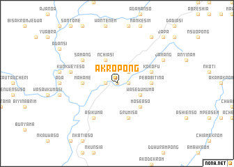 map of Akropong