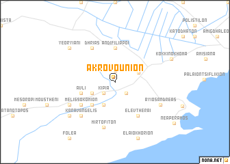 map of Akrovoúnion