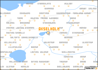 map of Akselholm