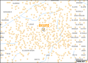 map of Akuro