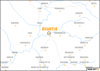 map of Akwatia