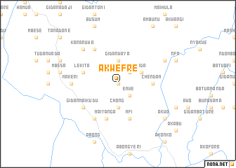 map of Akwefre