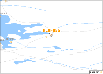 map of Álafoss