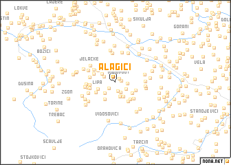 map of Alagići