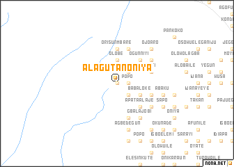 map of Alagutan Oniya