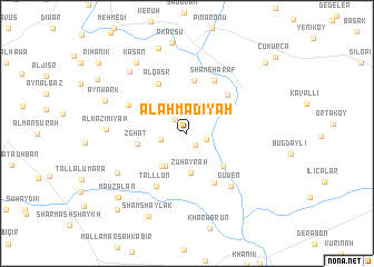 map of Al Aḩmadīyah
