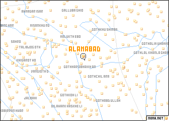 map of Ālamābād