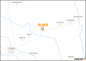 map of Alamo