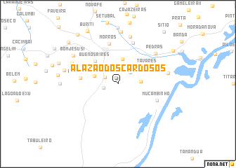 map of Alazão dos Cardosos