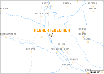 map of Albalate de Cinca