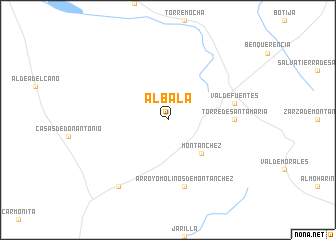 map of Albalá