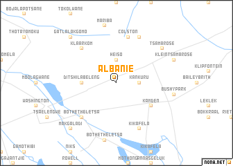 map of Albanie